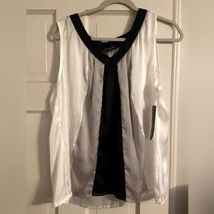 Shiny white, grey and black tank